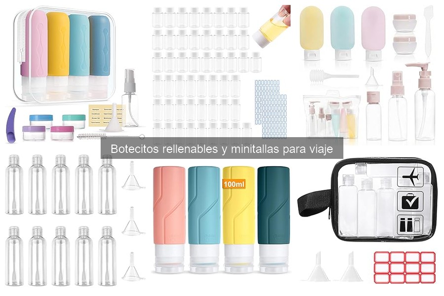 Alternativas a botecitos rellenables para viajes de cosméticos