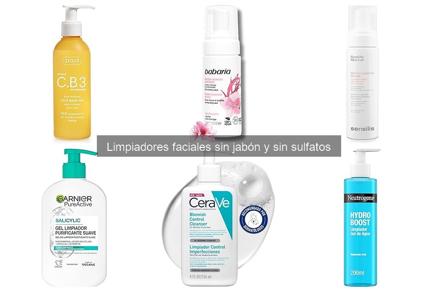 Alternativas a limpiadores faciales sin jabón y sin sulfatos