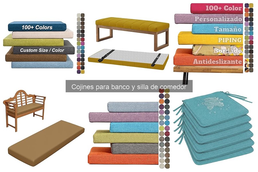 Alternativas innovadoras a cojines de banco y silla de comedor