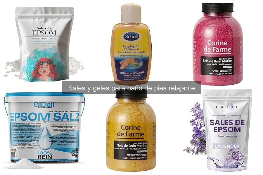 Beneficios de las sales y geles para baño de pies relajante