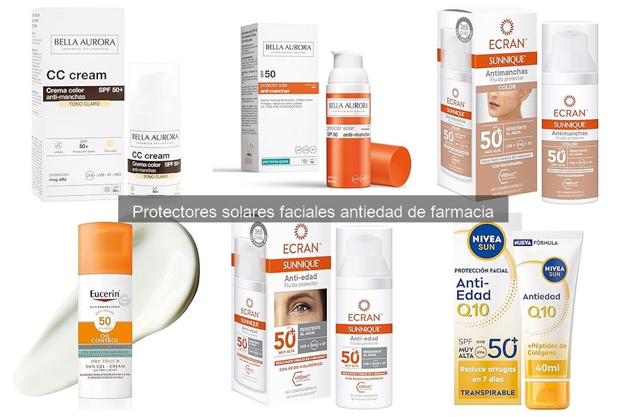Beneficios de los protectores solares faciales antiedad