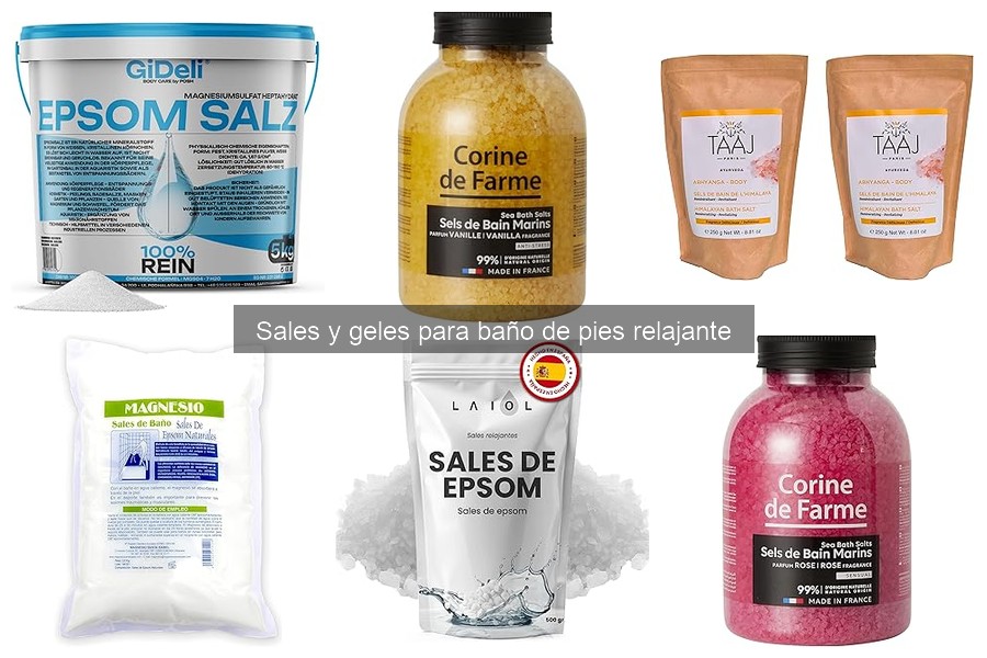 Cómo almacenar adecuadamente sales y geles para baño de pies