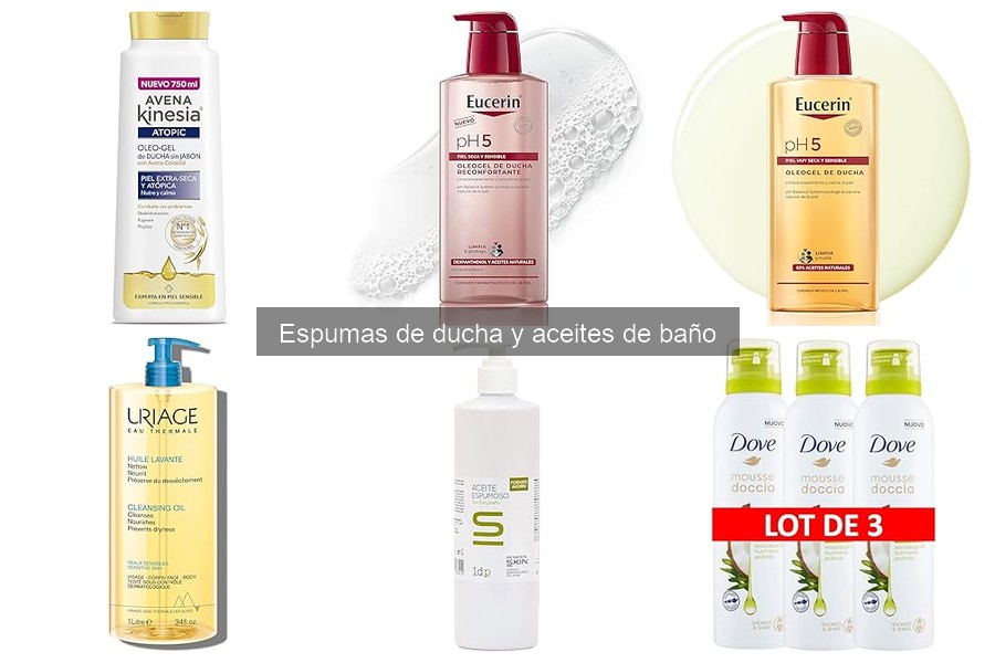 Comparativa de aceites de baño para piel seca y grasa