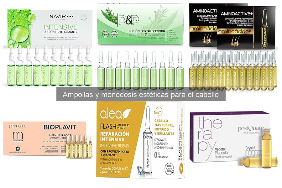 Comparativa de Ampollas Estéticas para el Cabello