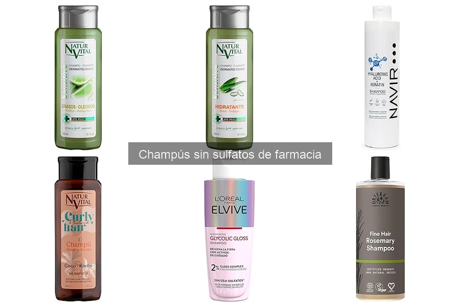 Comparativa de champús sin sulfatos de farmacia