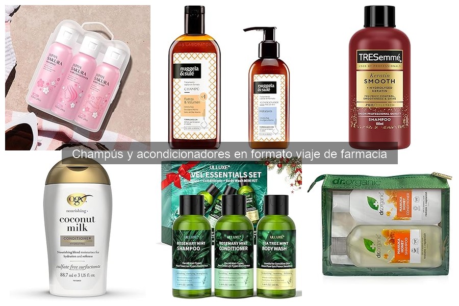 Comparativa de champús y acondicionadores de viaje según tipo de cabello