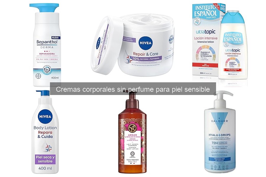 Comparativa de Cremas Corporales Sin Perfume y Con Perfume