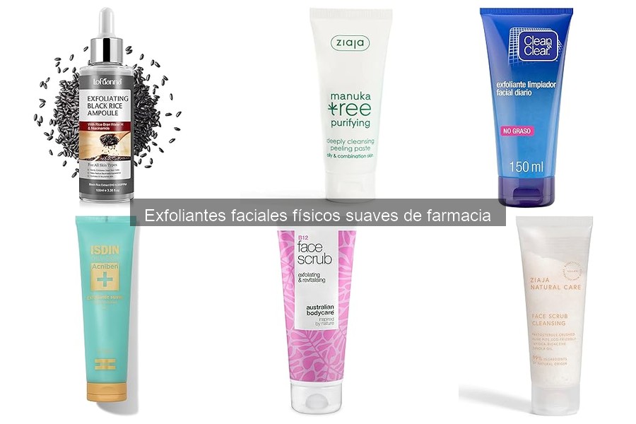 Comparativa de Exfoliantes Faciales Físicos Suaves de Farmacia