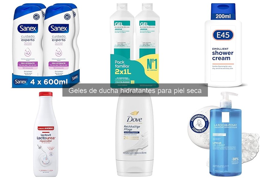 Comparativa de Geles de Ducha Hidratantes para Piel Seca