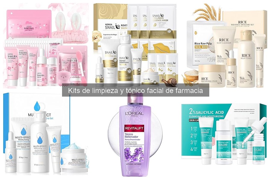 Comparativa de Kits de Limpieza y Tónico Facial de Farmacia