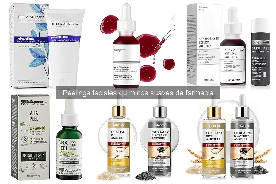 Comparativa de los Mejores Peelings Faciales Químicos Suaves