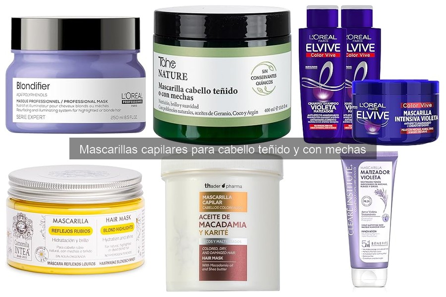 ** Comparativa de mascarillas capilares para cabello teñido