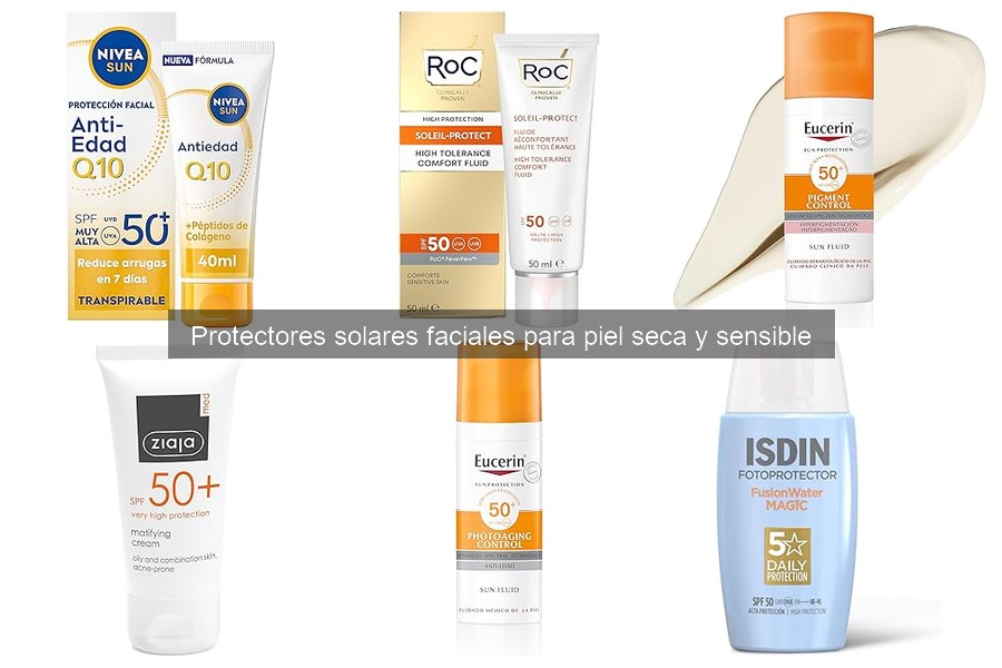 Comparativa de Protectores Solares para Piel Seca y Sensible