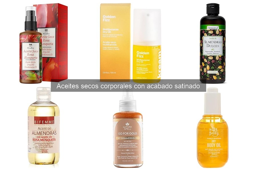 Composición de aceites secos corporales satinado: ingredientes y funciones