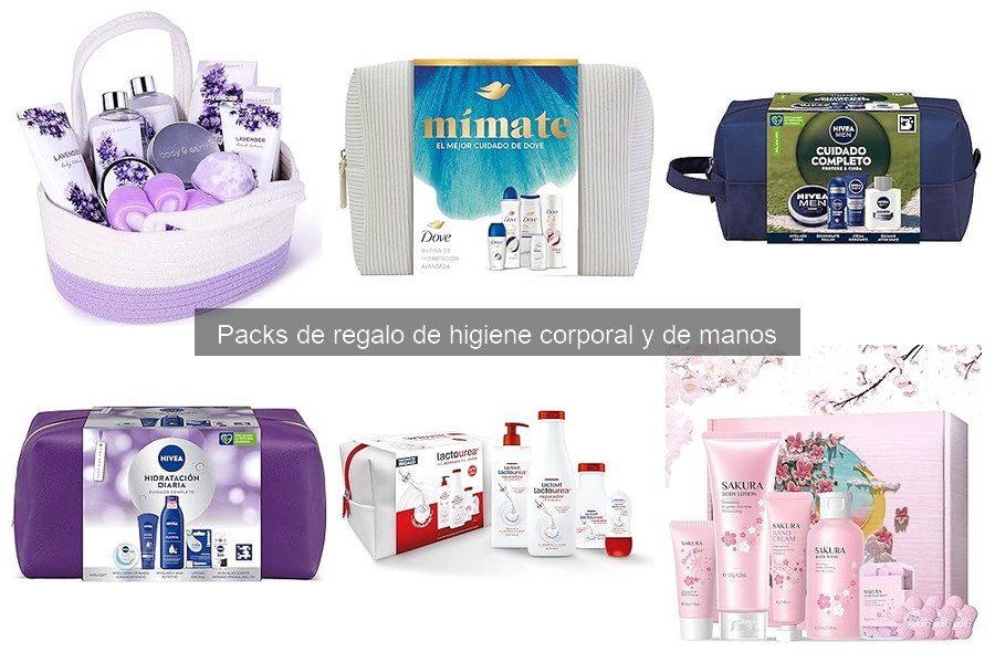 Diferencias entre packs de regalo de higiene corporal y de manos