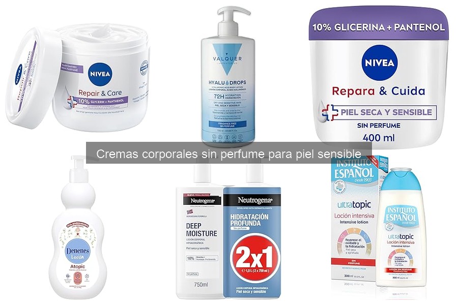 Dónde comprar cremas corporales sin perfume para piel sensible