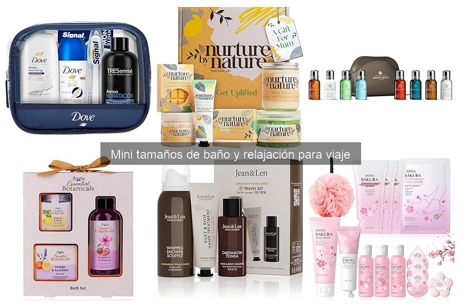Dónde comprar mini tamaños de baño y relajación para viajes