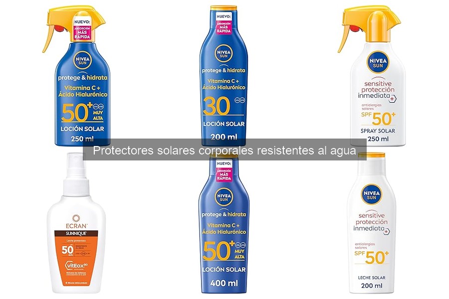 Efectos del protector solar resistente al agua en la piel