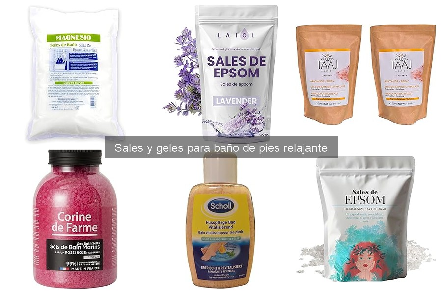 ** Guía de compra de sales y geles para baño de pies