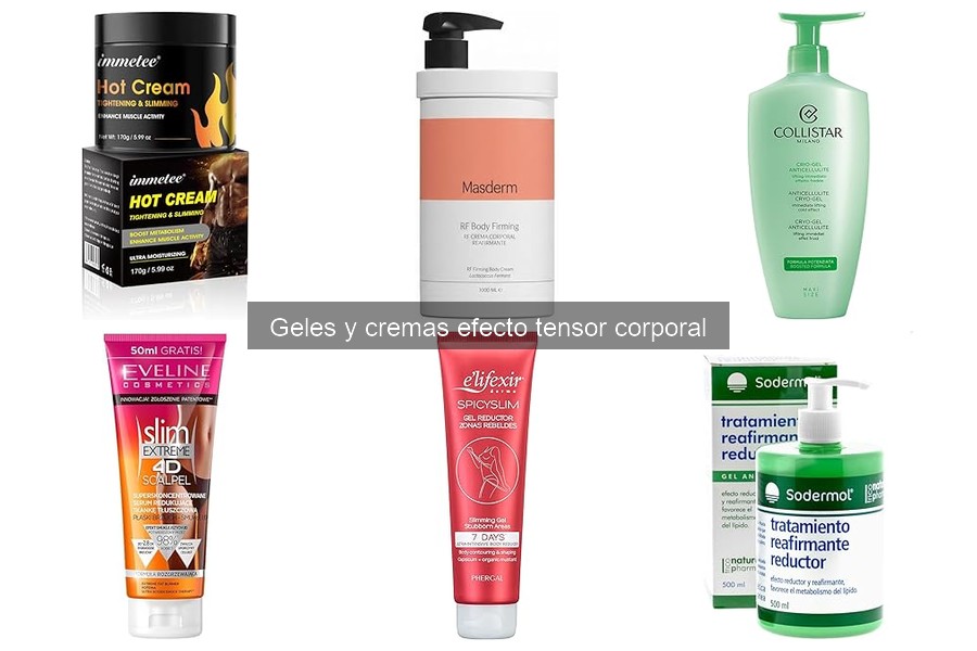 Ingredientes clave en geles y cremas efecto tensor