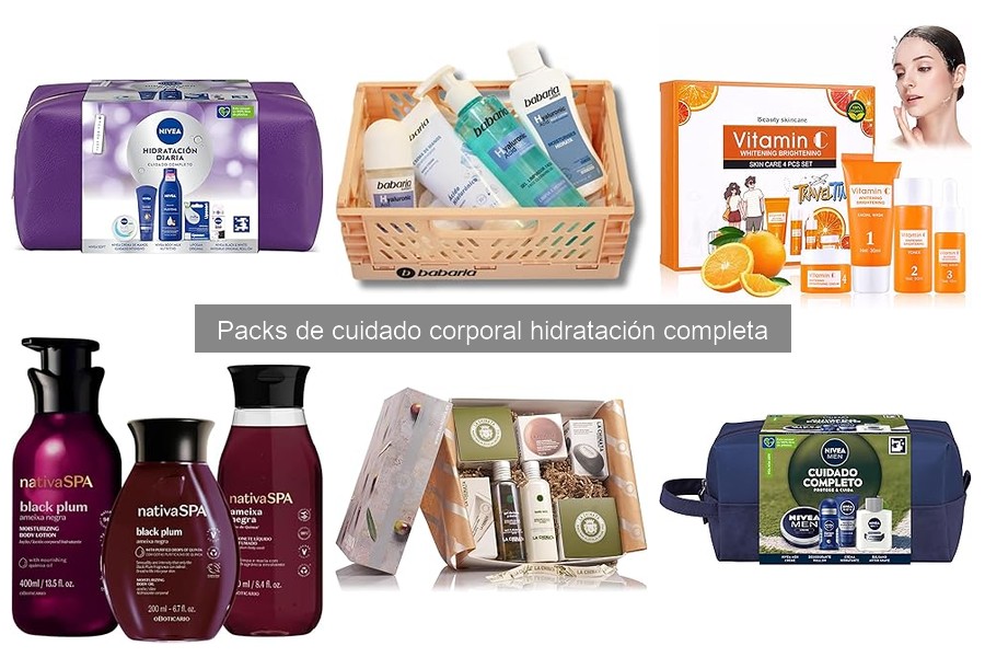 Ingredientes clave en packs de hidratación corporal