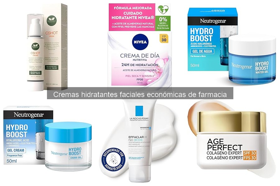 Ingredientes esenciales en cremas hidratantes faciales económicas