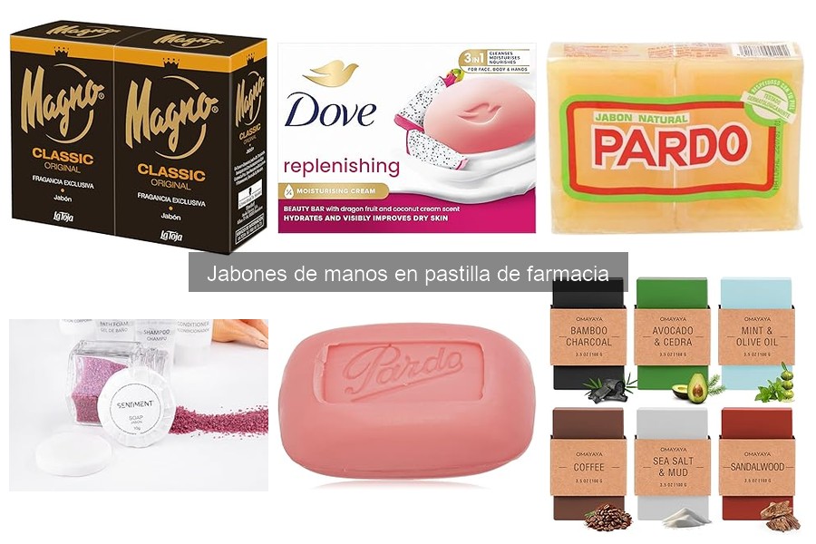 Jabones de manos en pastilla con ingredientes naturales