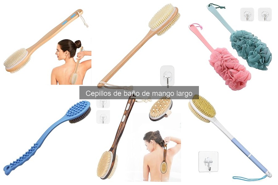 Mantenimiento y limpieza del cepillo de baño de mango largo