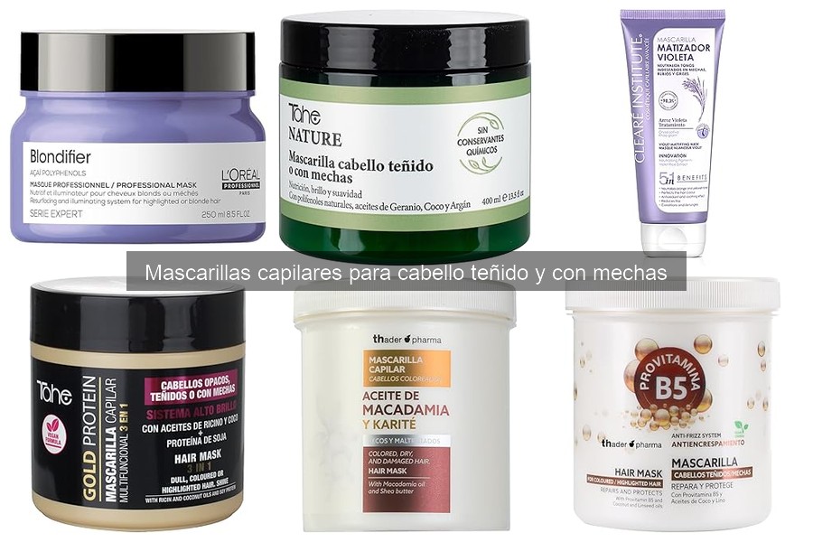 Mascarillas capilares para cabello teñido: ingredientes a evitar