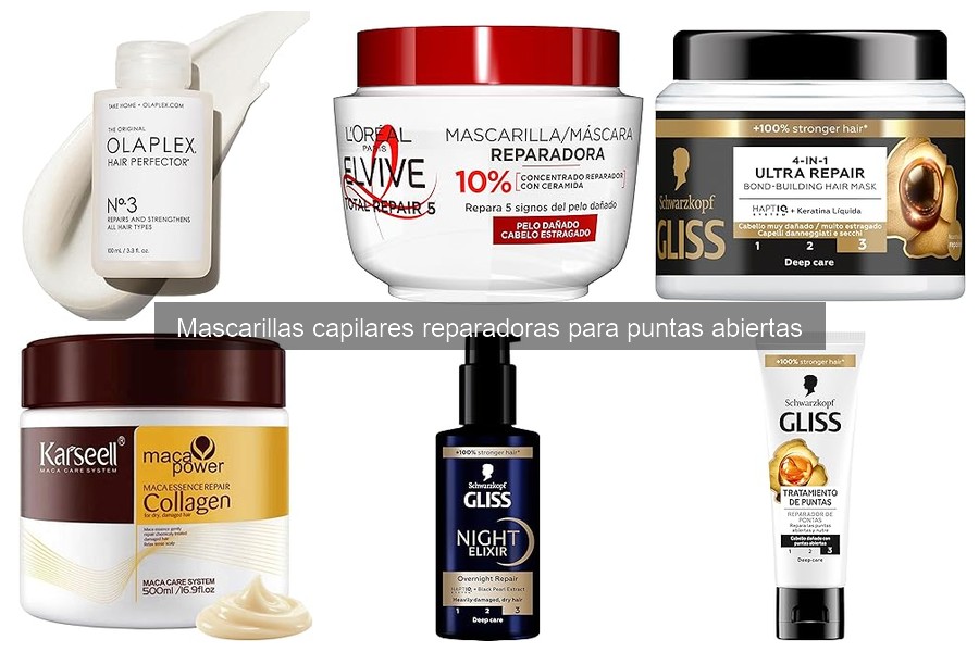Mascarillas Capilares Reparadoras para Puntas Abiertas