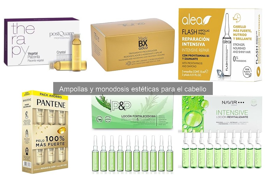 Mejores ampollas para cabello dañado: comparación y recomendaciones