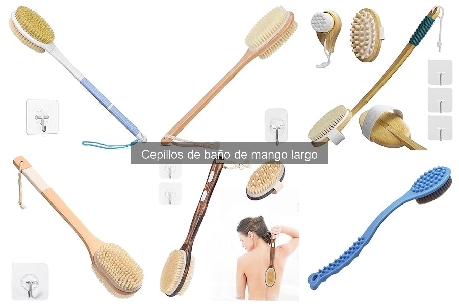 Mejores cepillos de baño de mango largo para piel sensible
