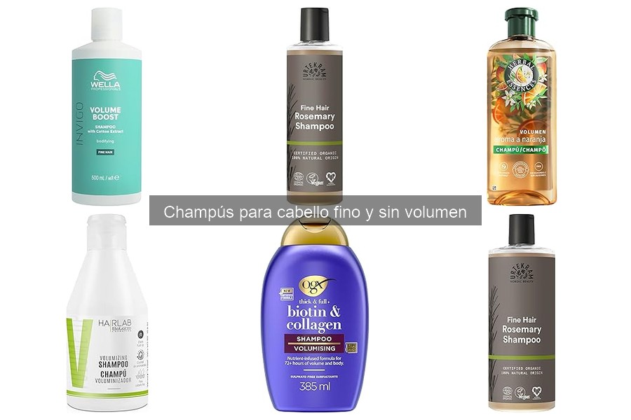 Mejores champús para cabello fino según tipo de cabello