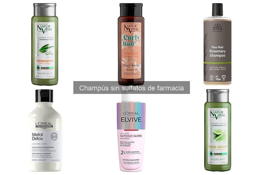 Mejores champús sin sulfatos para cabello seco en farmacia