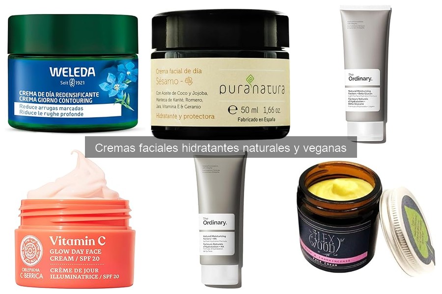 Mejores cremas faciales hidratantes naturales y veganas para piel seca