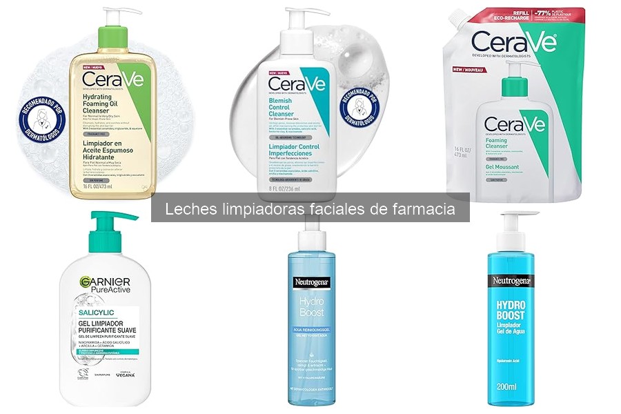 Mejores leches limpiadoras para pieles secas de farmacia