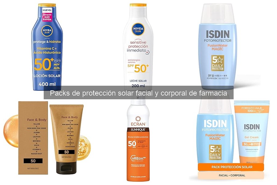 Mejores Ofertas en Packs de Protección Solar de Farmacia