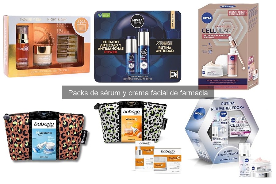 Mejores ofertas en packs de sérum y crema facial de farmacia