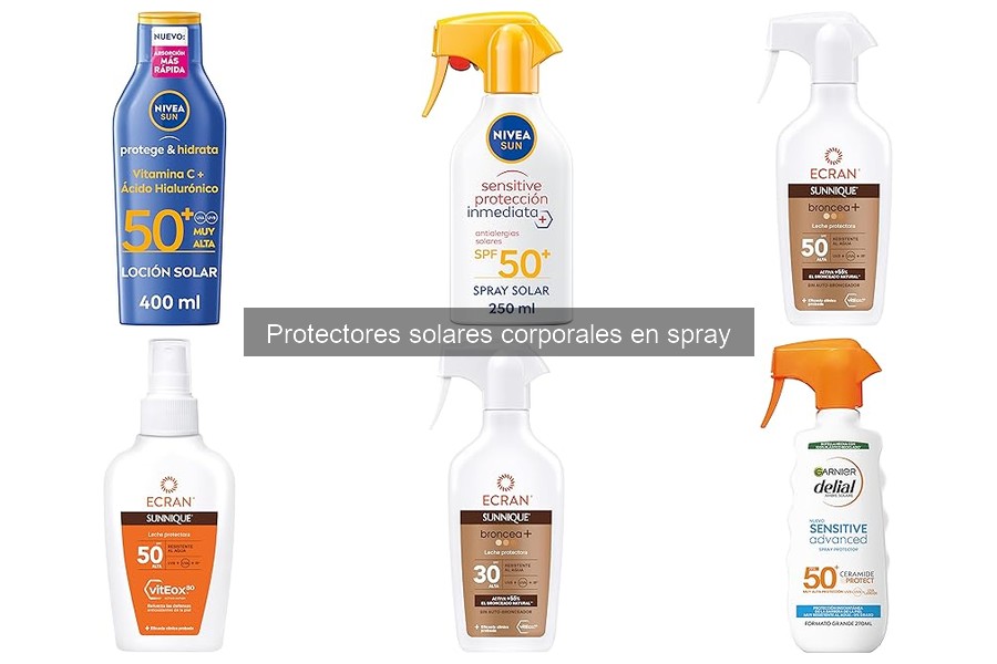 Mejores protectores solares en spray para piel sensible