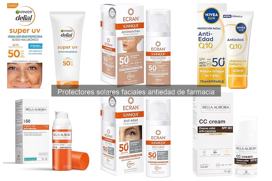 Mejores protectores solares faciales antiedad de farmacia