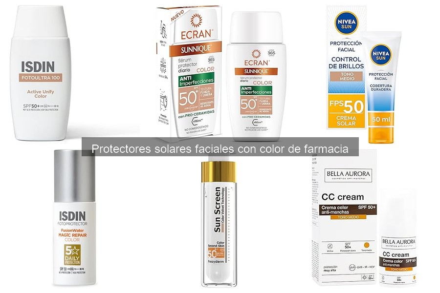 Mejores protectores solares faciales con color para piel sensible