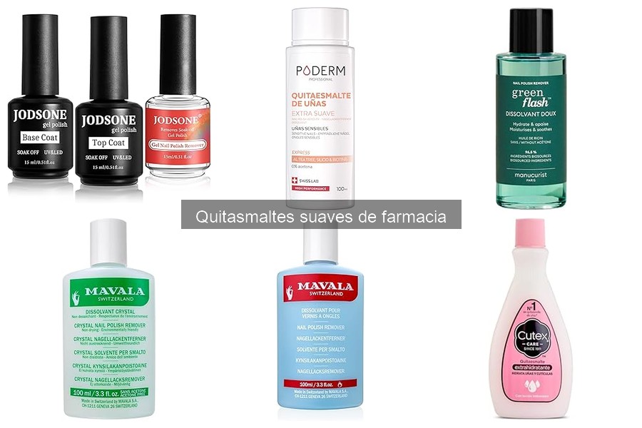 Mejores quitasmaltes suaves para piel sensible en farmacia