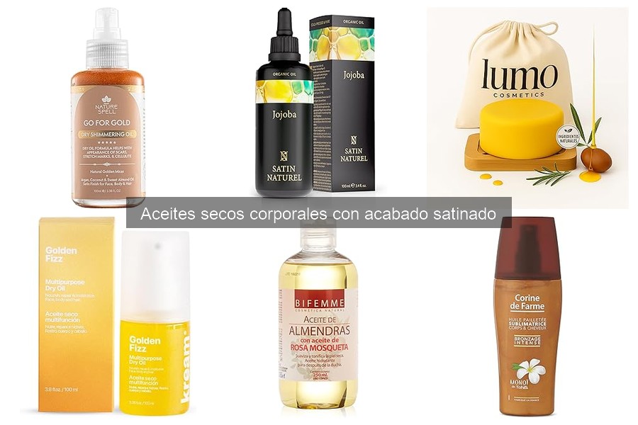 Métodos de aplicación de aceites secos corporales satinado