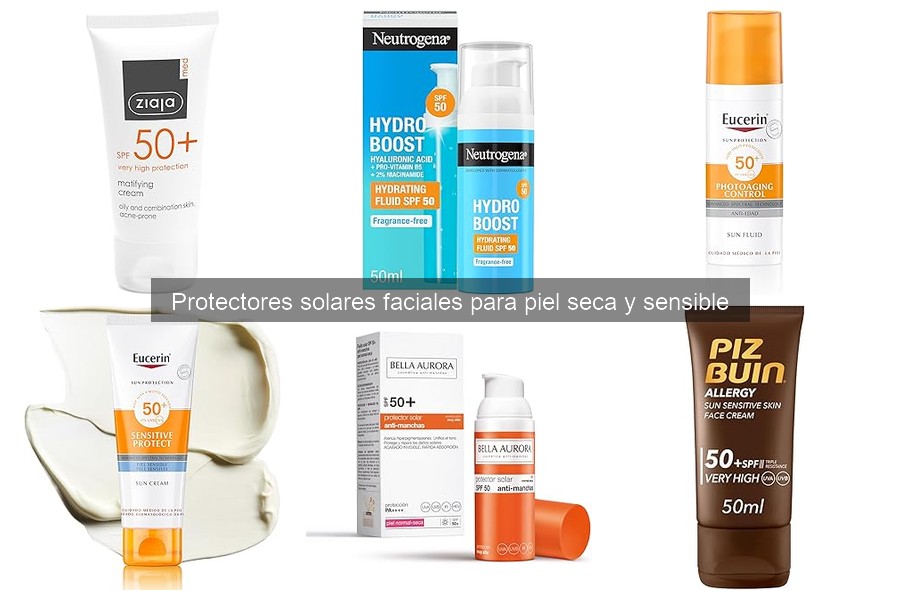Precio promedio de protectores solares para piel seca y sensible