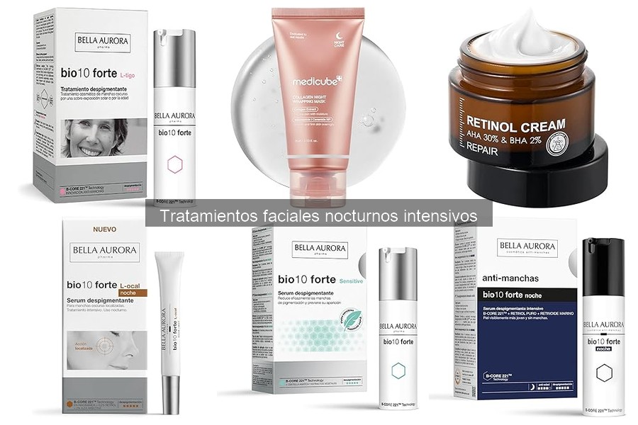 Precio promedio de tratamientos faciales nocturnos intensivos