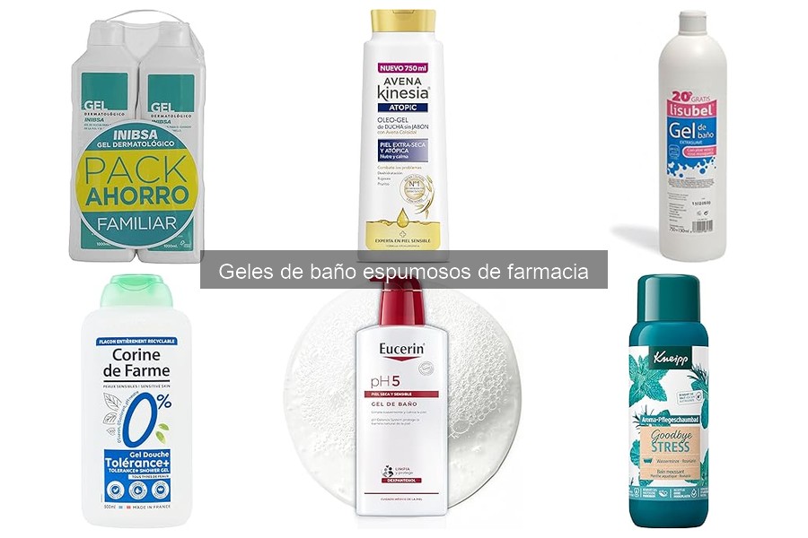 Precios de geles de baño espumosos en farmacias
