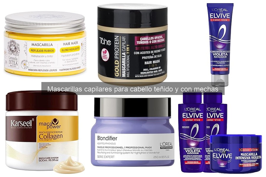 Precios de mascarillas capilares para cabello teñido