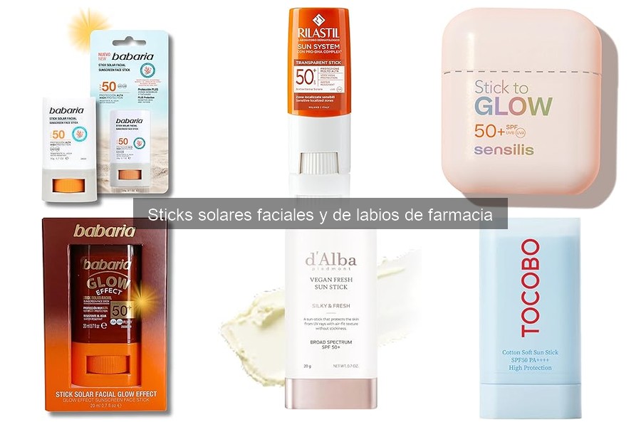 Precios de sticks solares faciales y labios en farmacia