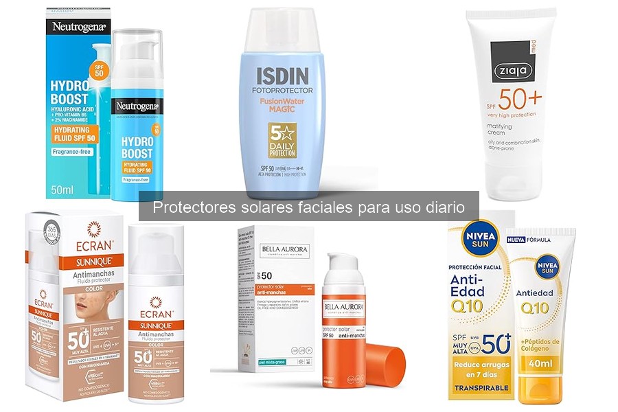 Protectores solares faciales recomendados por dermatólogos