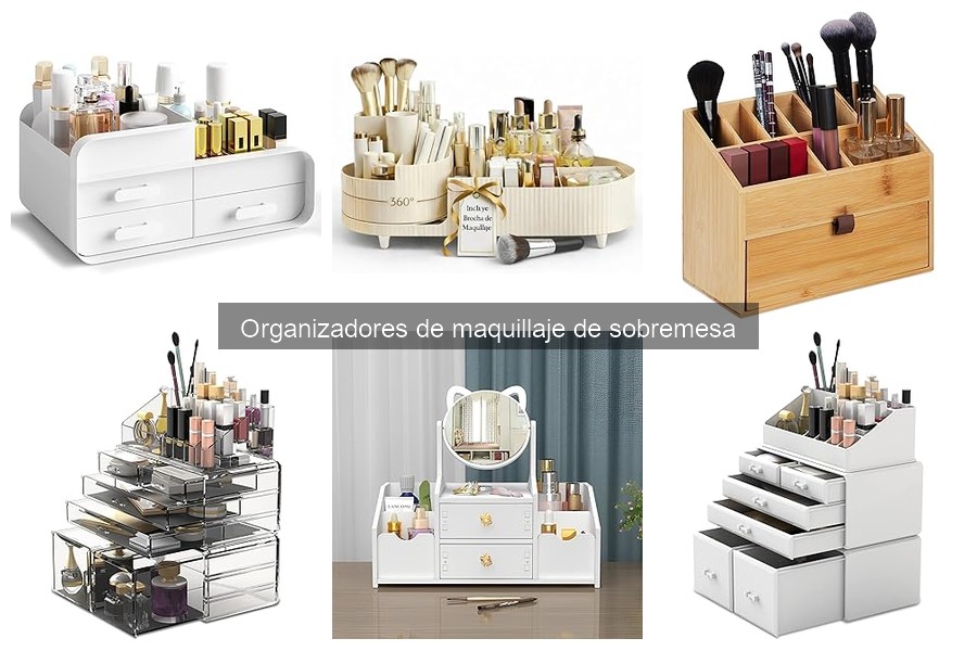 ¿Qué es un organizador de maquillaje de sobremesa?